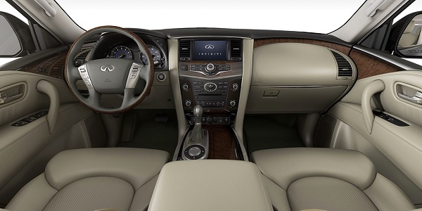 Interior of the 2017 Infiniti QX80