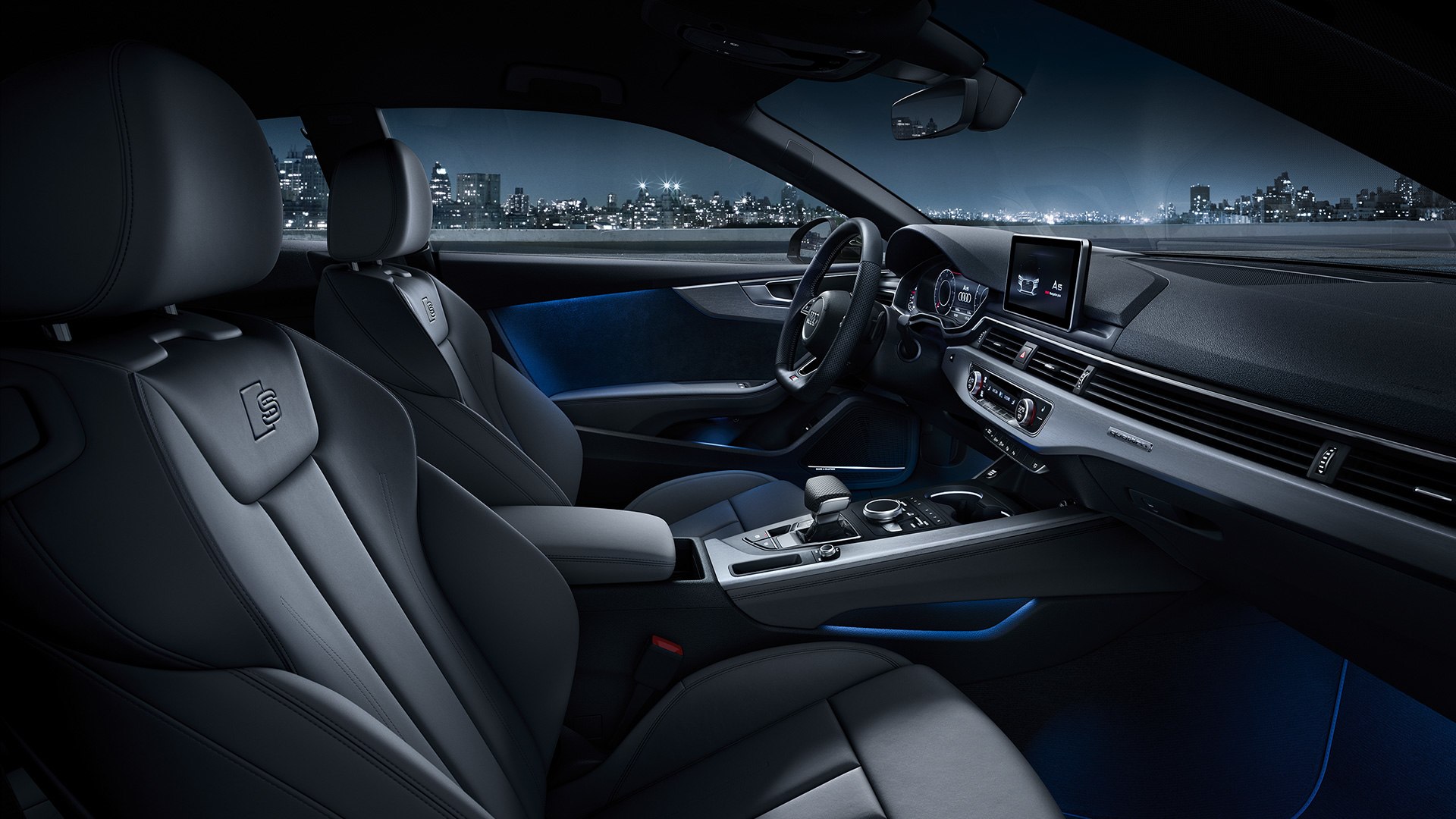 Interior of the 2018 Audi A5 Coupe 